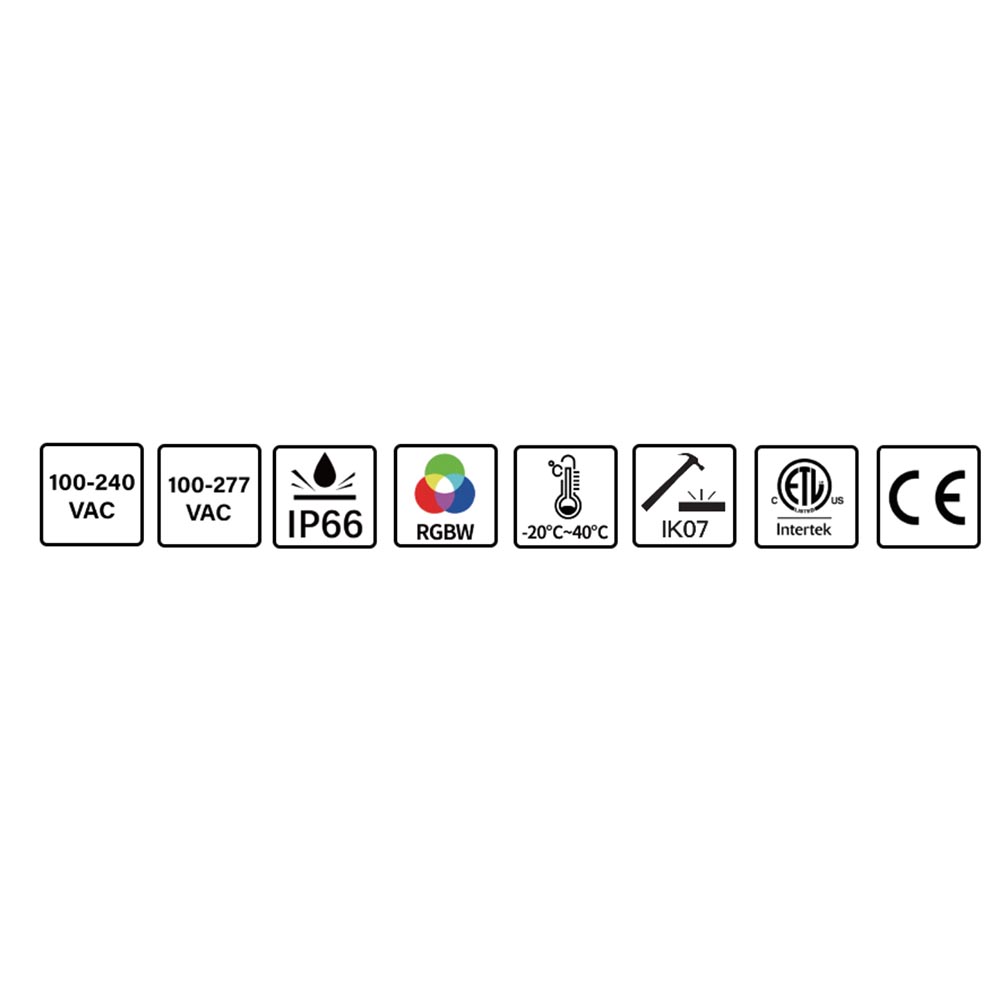 Led Wallwasher 15° RGB 35W 61cm