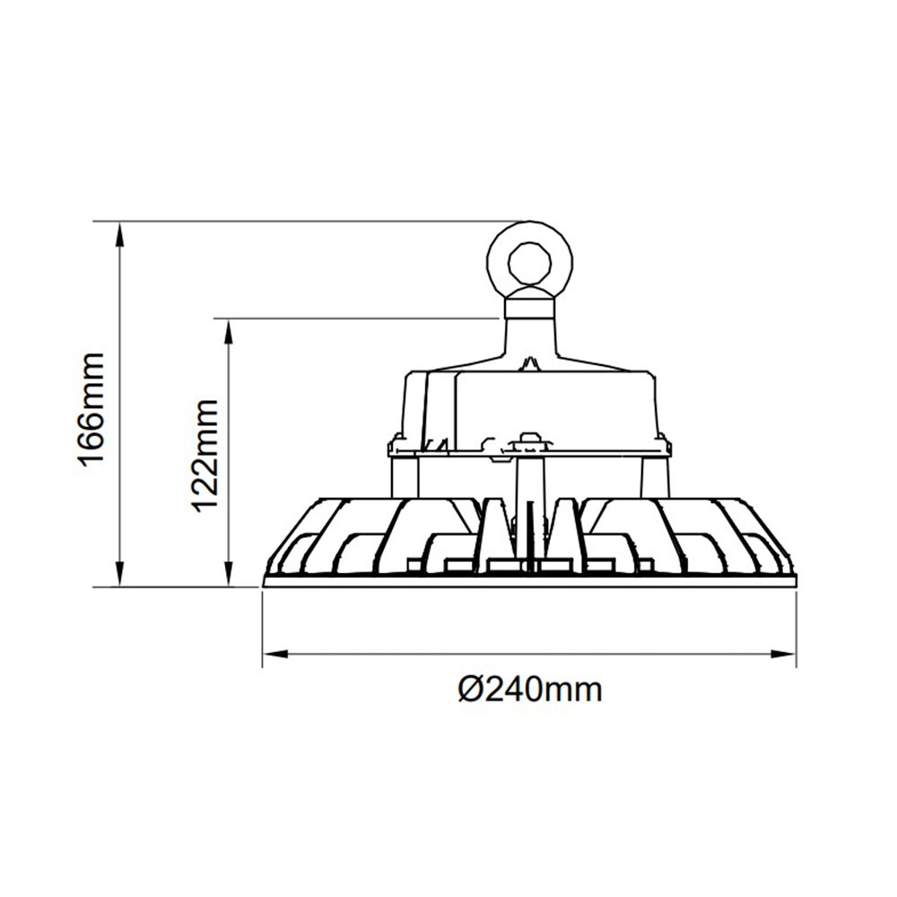 Led high bay Ufo 150W 22500Lm 5700k IP65