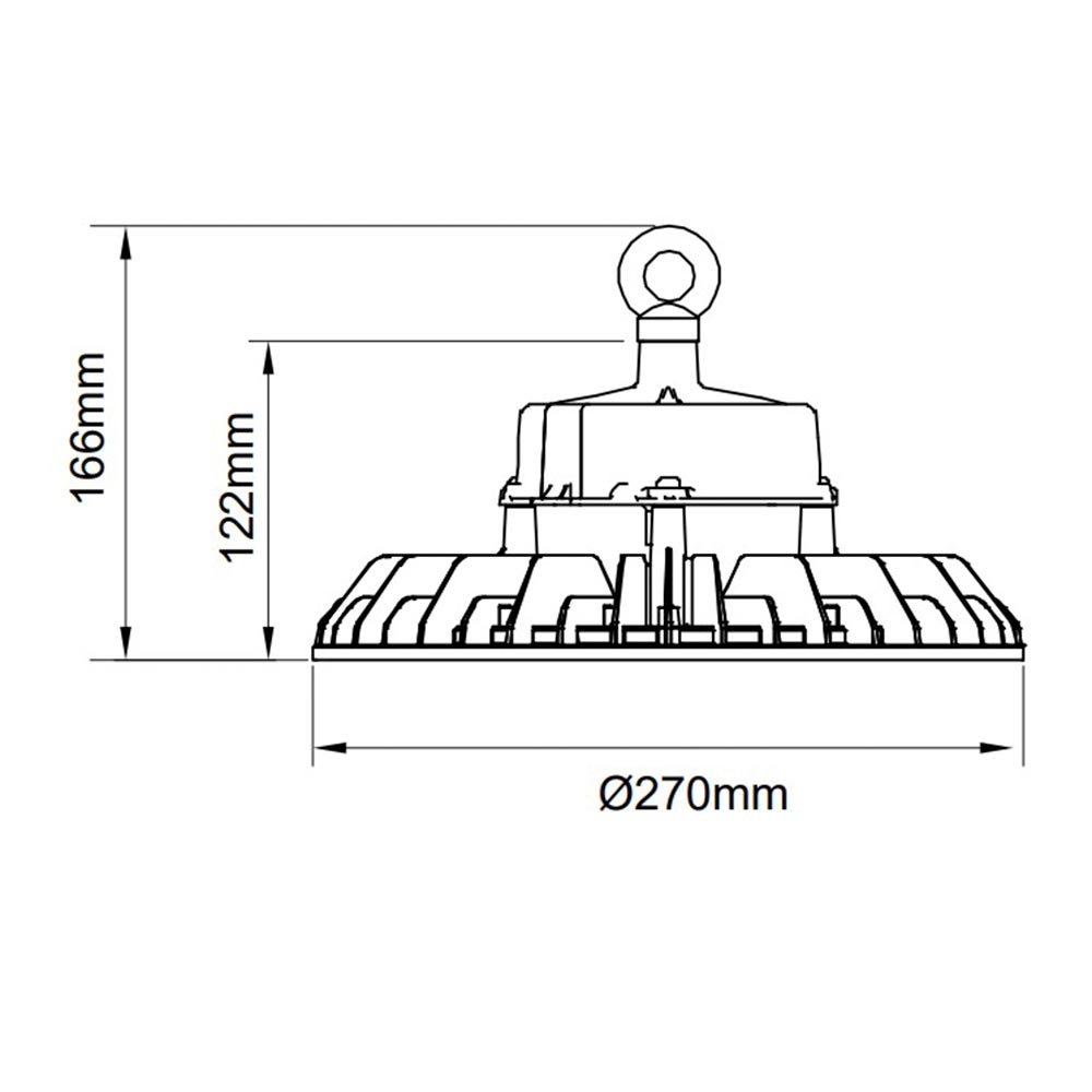 Led high bay Ufo 200W 30000Lm 5700K IP65