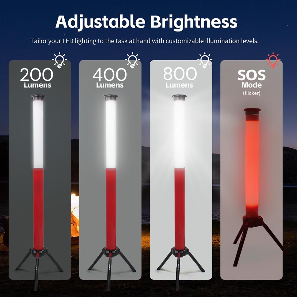 Reflector baliza led recargable 360° con tripode y usb
