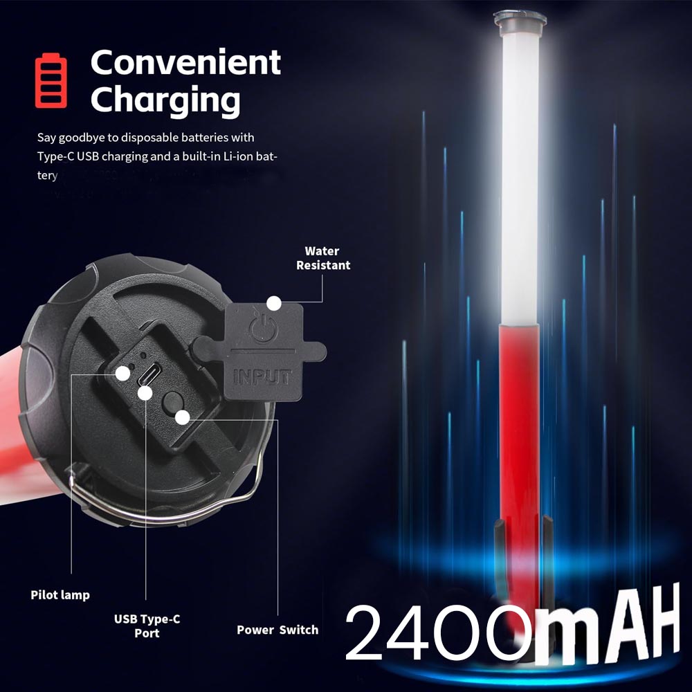 Reflector baliza led recargable 360° con tripode y usb