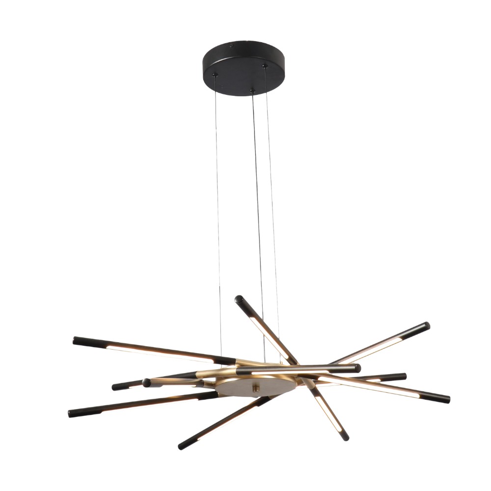 Lámpara led colgante Rafe black 48W con luz cálida
