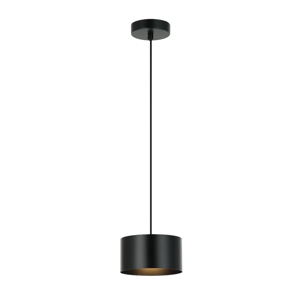 Lámpara led colgante Virgo negro con luz calida 7W