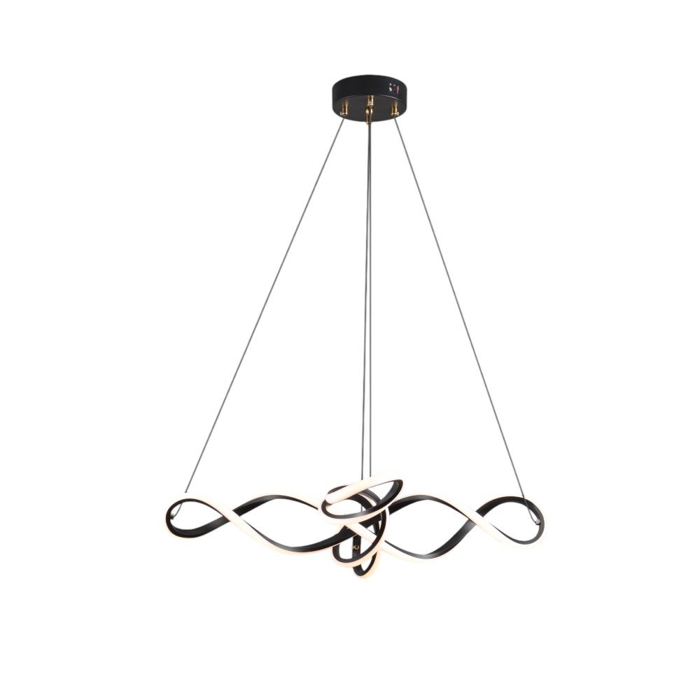 Lámpara led colgante Carrie black con 3CCT