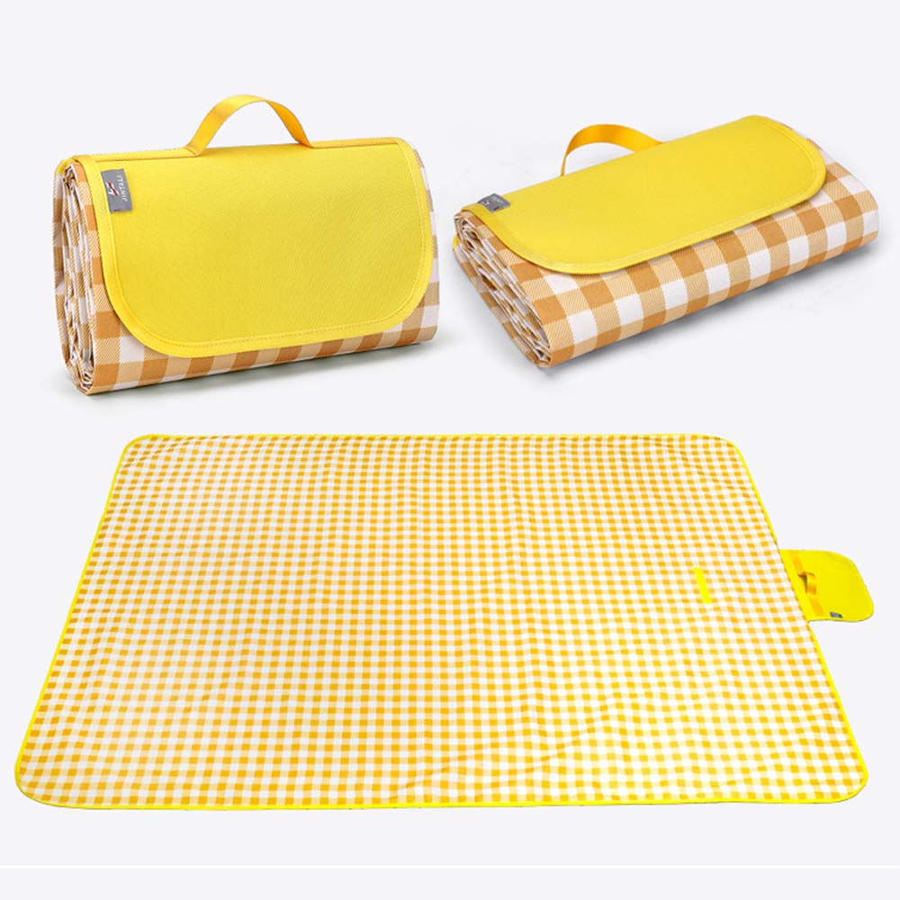 Tapete de picnic impermeable amarillo 148x200cm