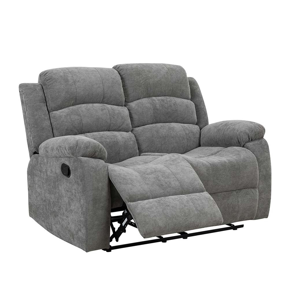Reclinable manual de 2 puestos Toledo de tapiz gris