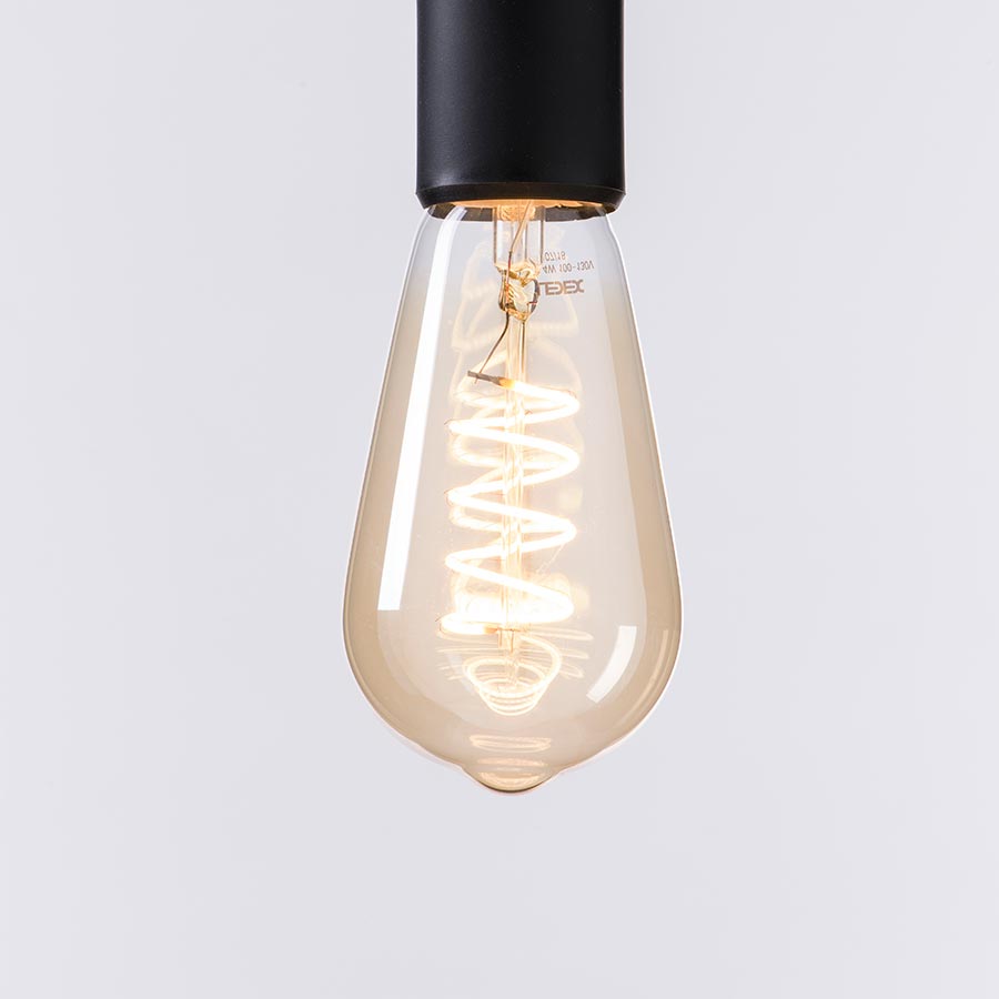 Foco led dimerizable ST64 base E27 4W 2500K ámbar