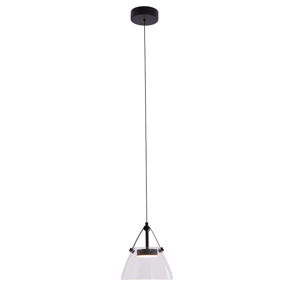 Lámpara led colgante Moritz smoke con luz calida 7W